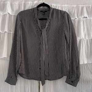 Forever 21 Black and White Striped Blouse